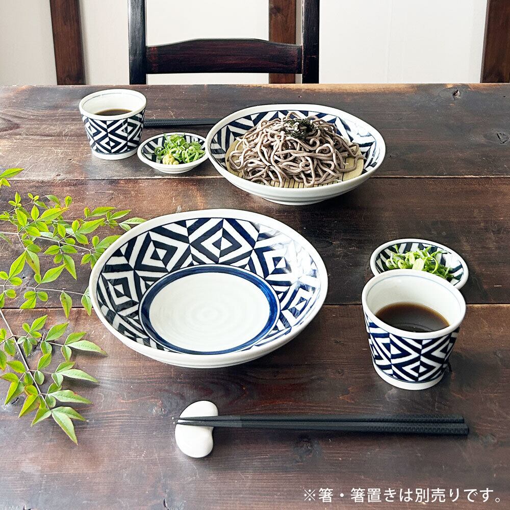 そば用食器 江戸紋様 二人用 ざるそばセット | みのさらら