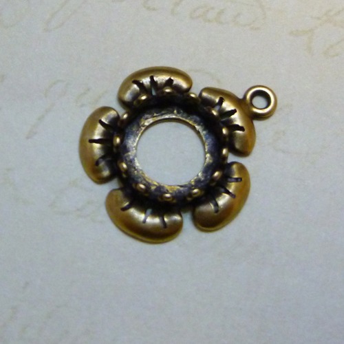 8mm ぺタルクラウンエッジ ラウンド セッティング 金古美