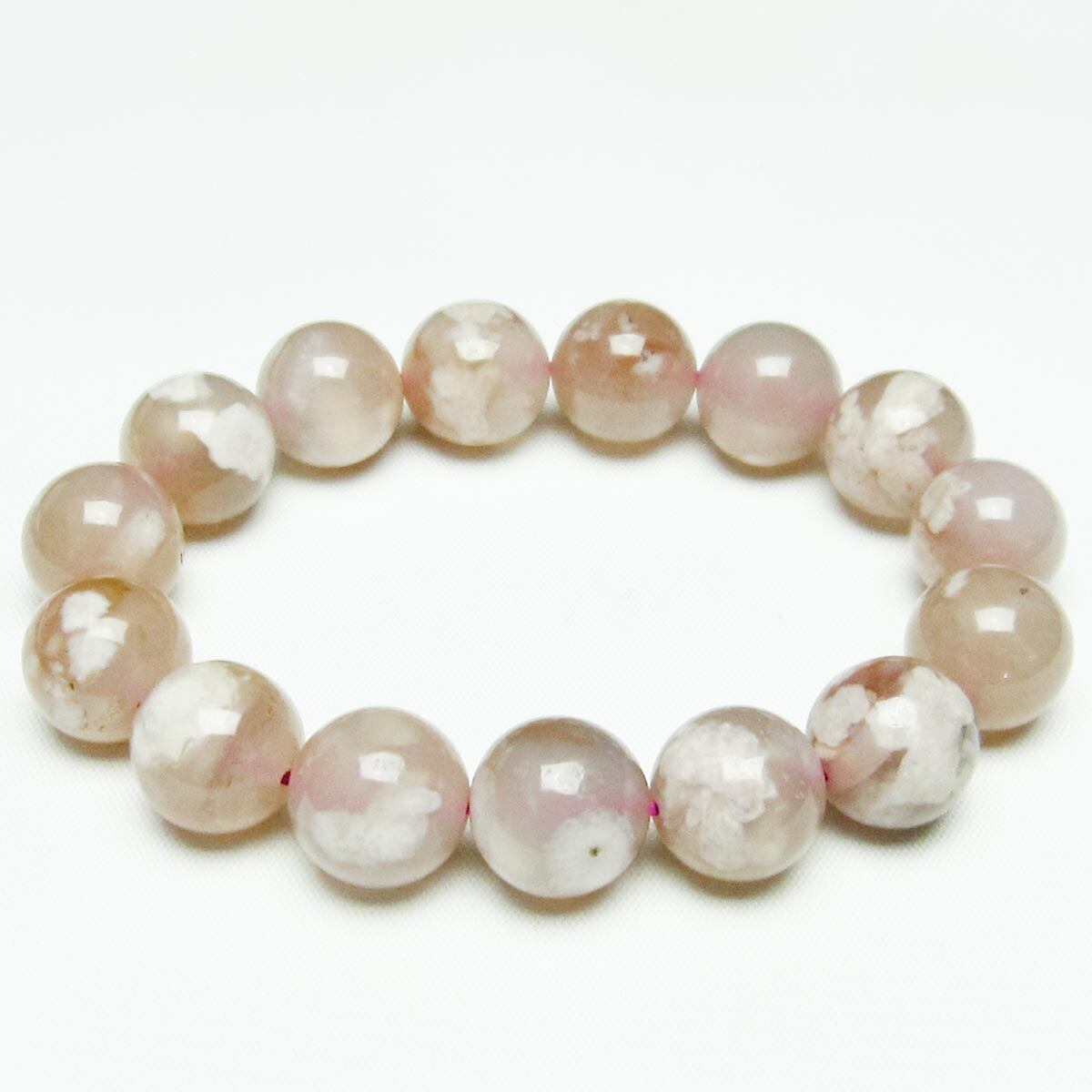 チェリーブロッサムアゲート ブレスレット 桜瑪瑙 14mm [M便 1/10] 111-24535