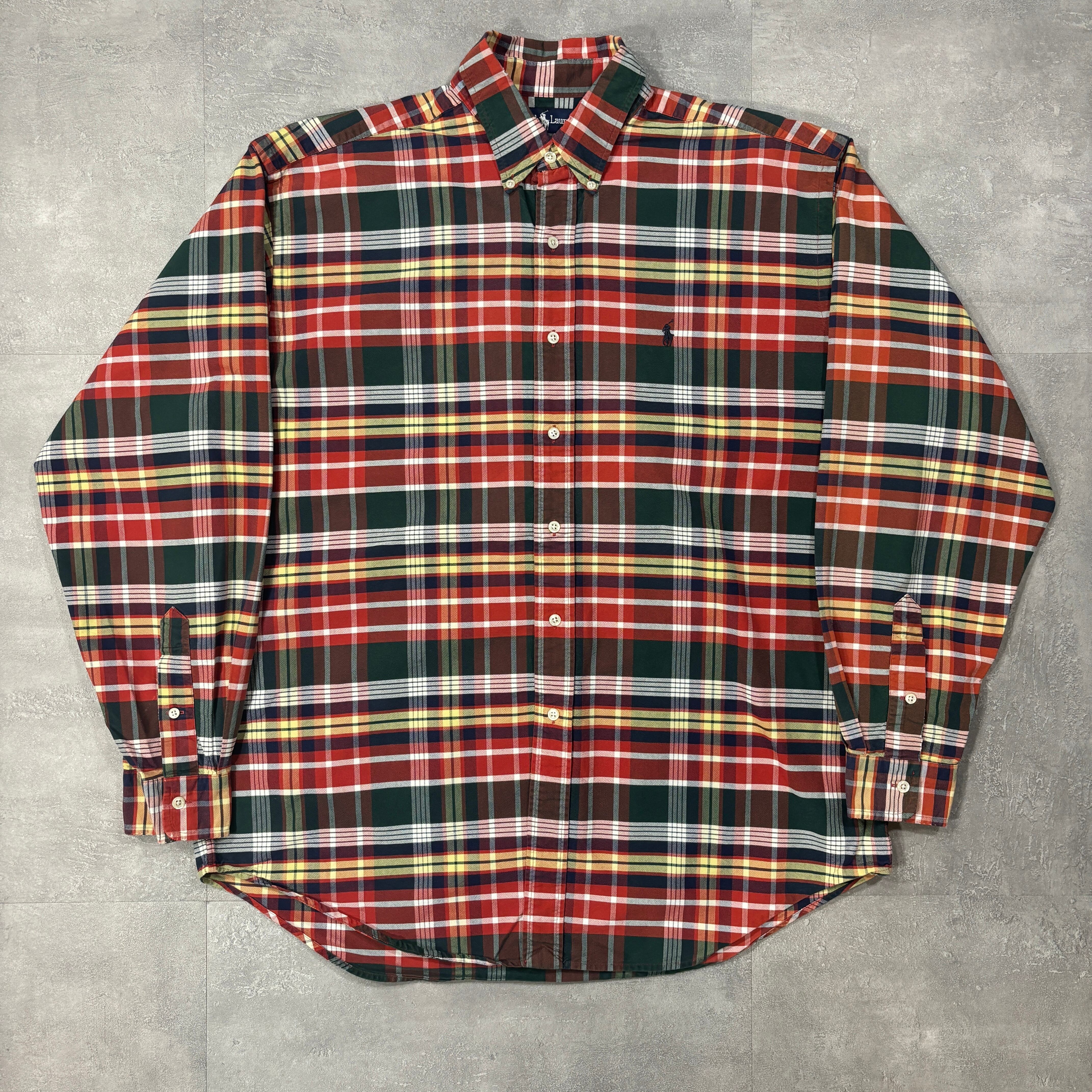 《L》 POLO RALPH LAUREN ポロラルフローレン チェック シャツ No.4038