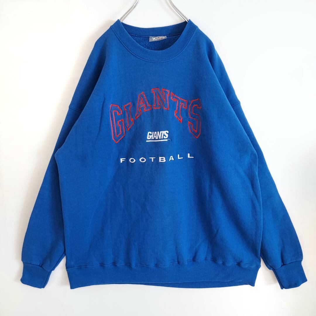 LEE ジャイアンツ NFL アーチロゴ ビッグロゴスウェット2XL ブルー青