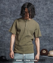 ◆スパンリブ ヘンリーネックTee◆sb-t8211526h