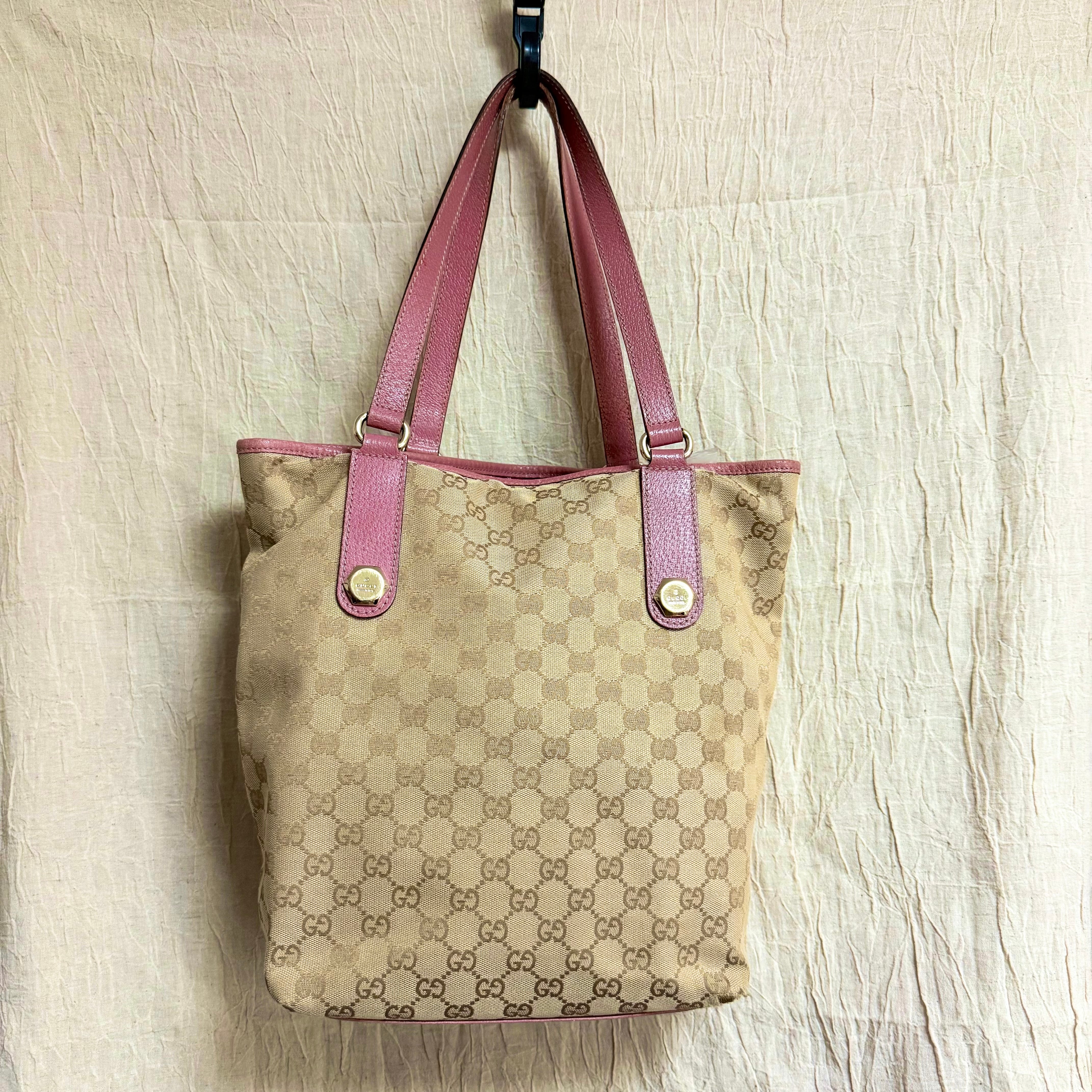 GUCCI GGパターン バッグ ベージュ/ピンク