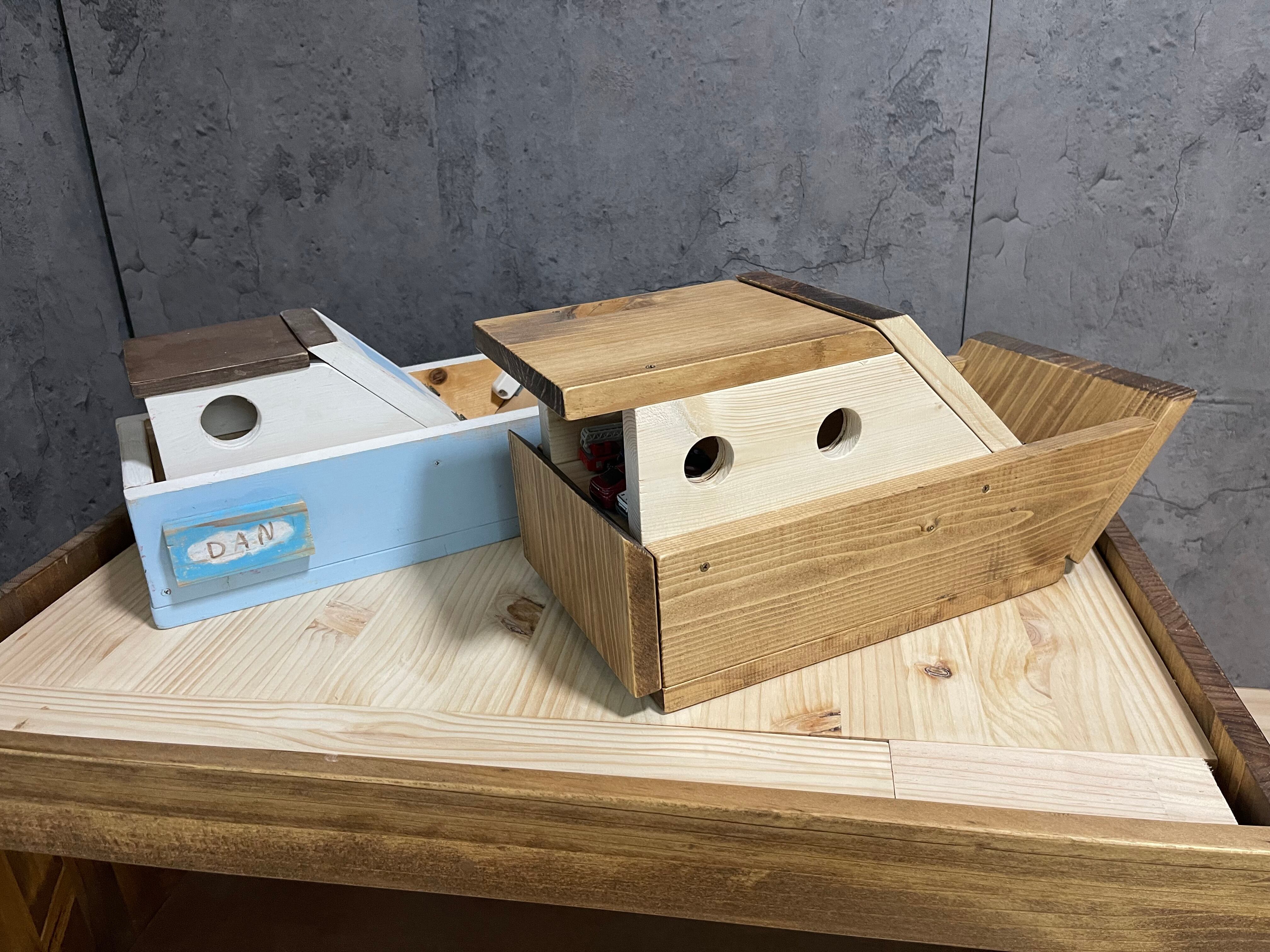 木製のミニカーフェリー トミカ収納 おもちゃ箱 | カグール工房