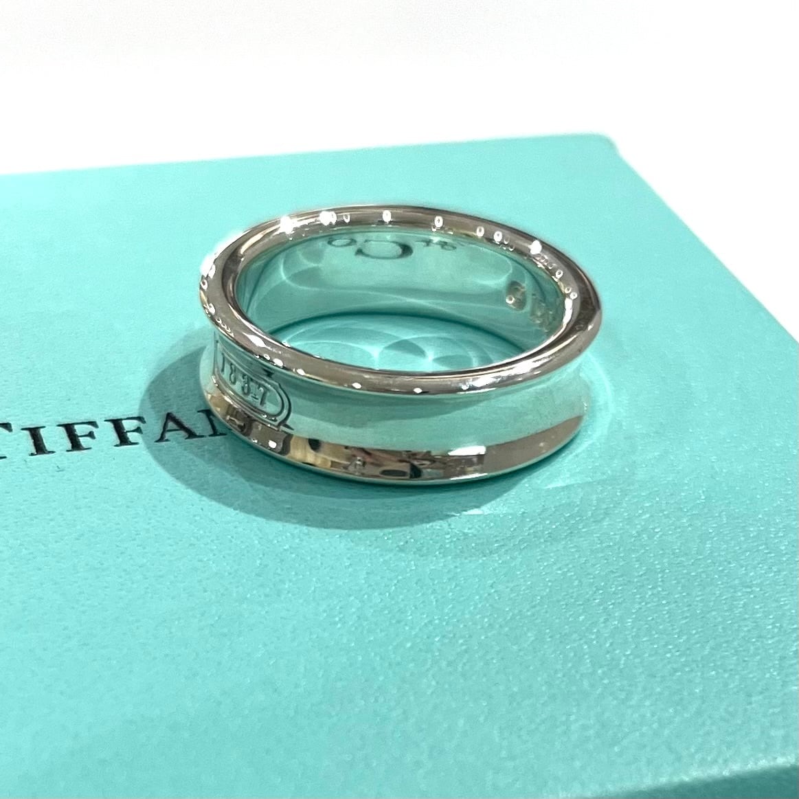 TIFFANY&CO】2062 ナローデザインシルバーリング 18号／ヴィンテージ