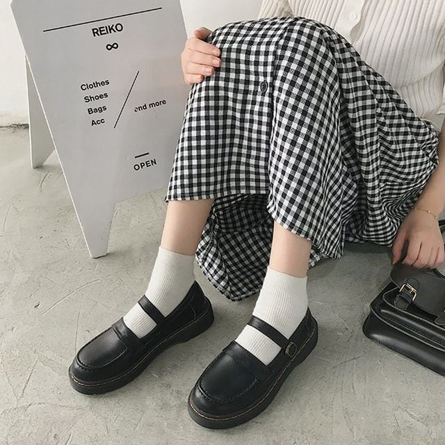 ローファー 22.5～24.5cm 取り外し可能 リボン ベルト