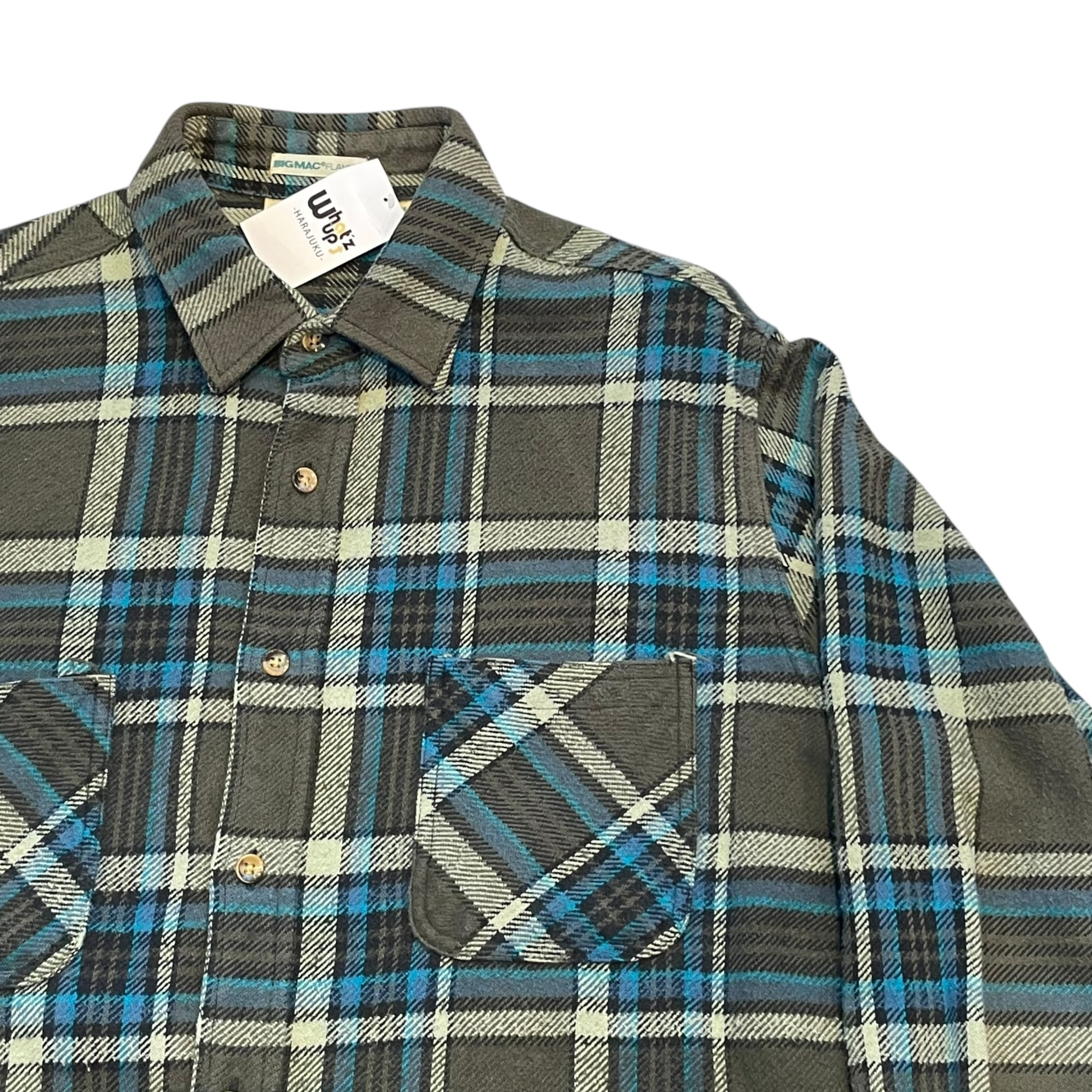 90s ST. JOHN'S BAY × BIG MAC heavy flannel check shirt | What'z up