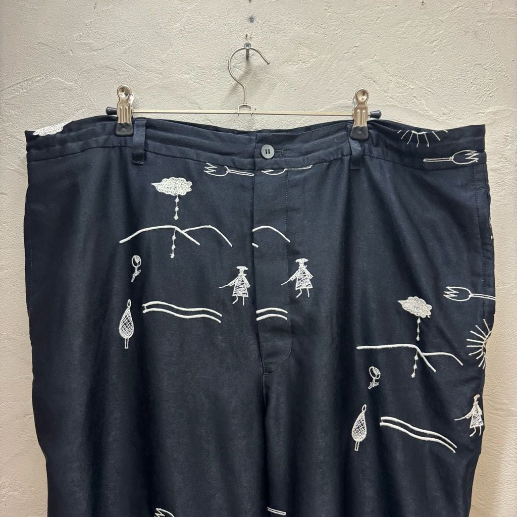 DIVINA FAMILY サイドペイントスラックス DIVINA FAMILY ディビナファミリー Embroidered Satin Pants パンツ