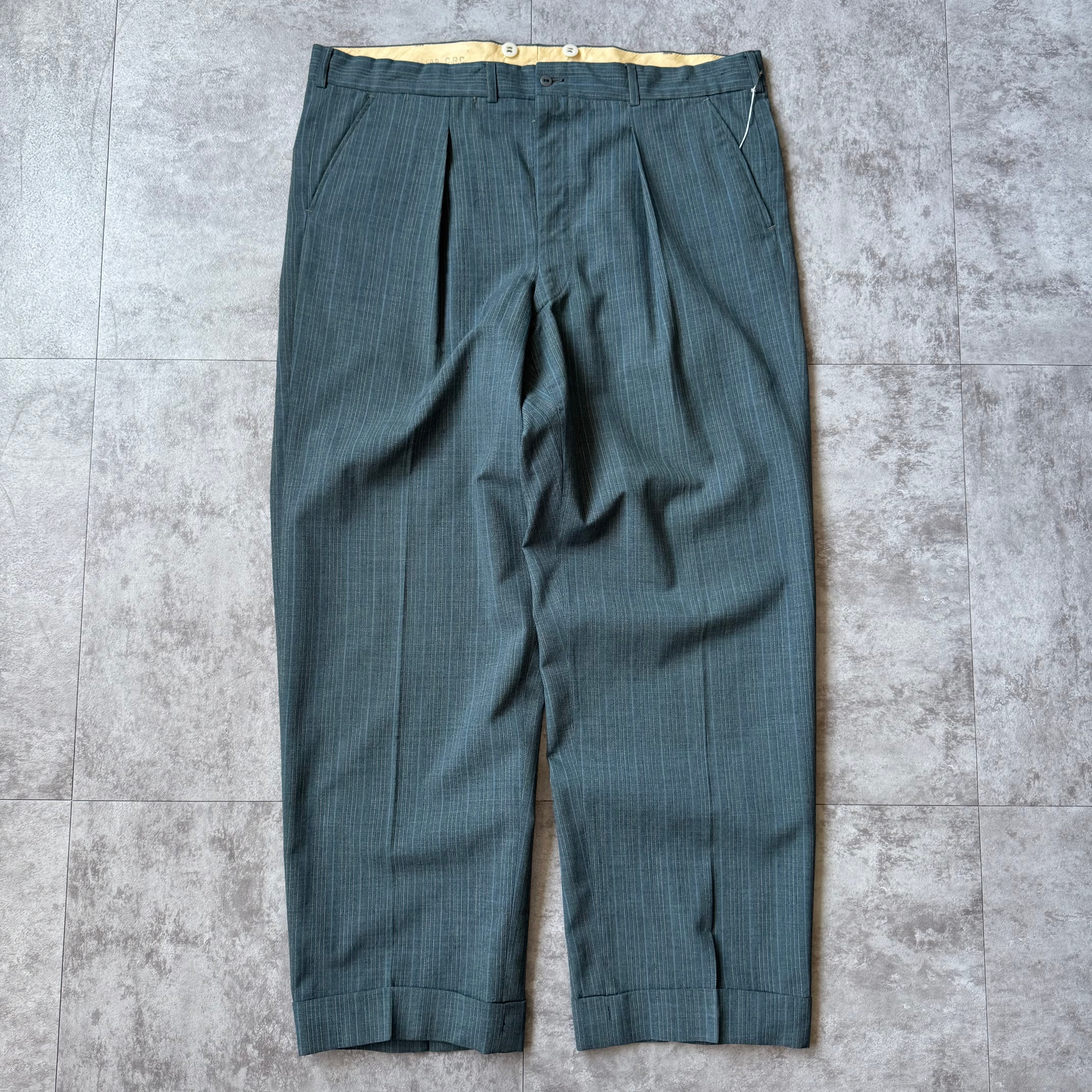 50s スラックス ストライプ　vintage 1950's US Vintage Stripe Tuck Slacks / 50年代 アメリカンビンテージ