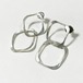 Old 925 Silver Double Hoop Pirced Earrings