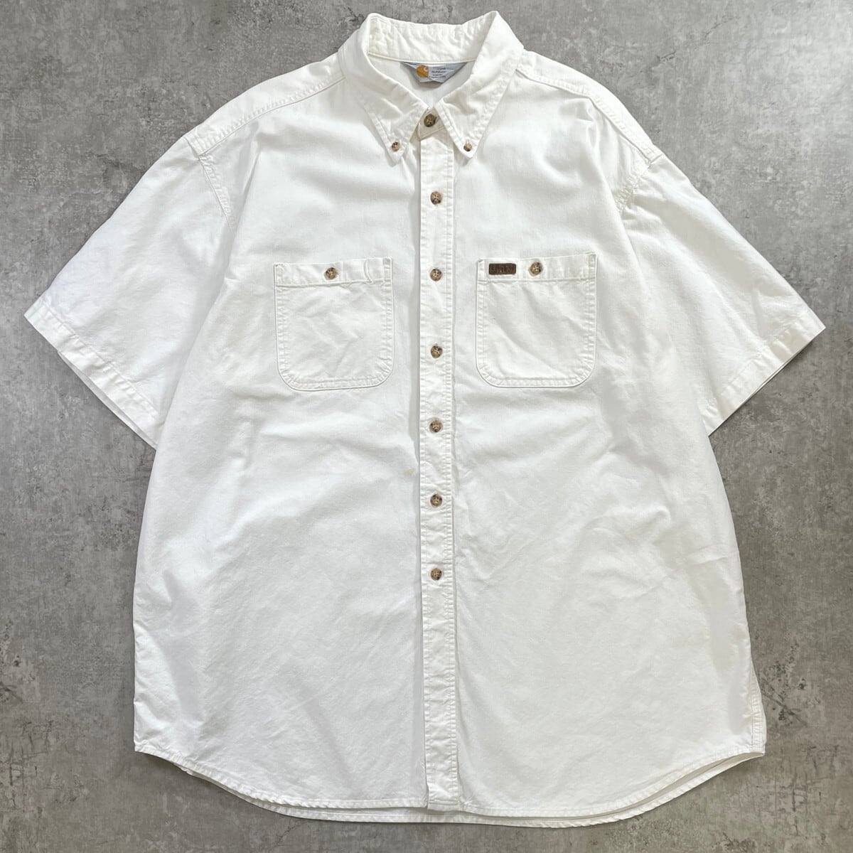 80~90年代 Carhartt カーハート半袖ワークシャツ メンズ2XL相当 古着