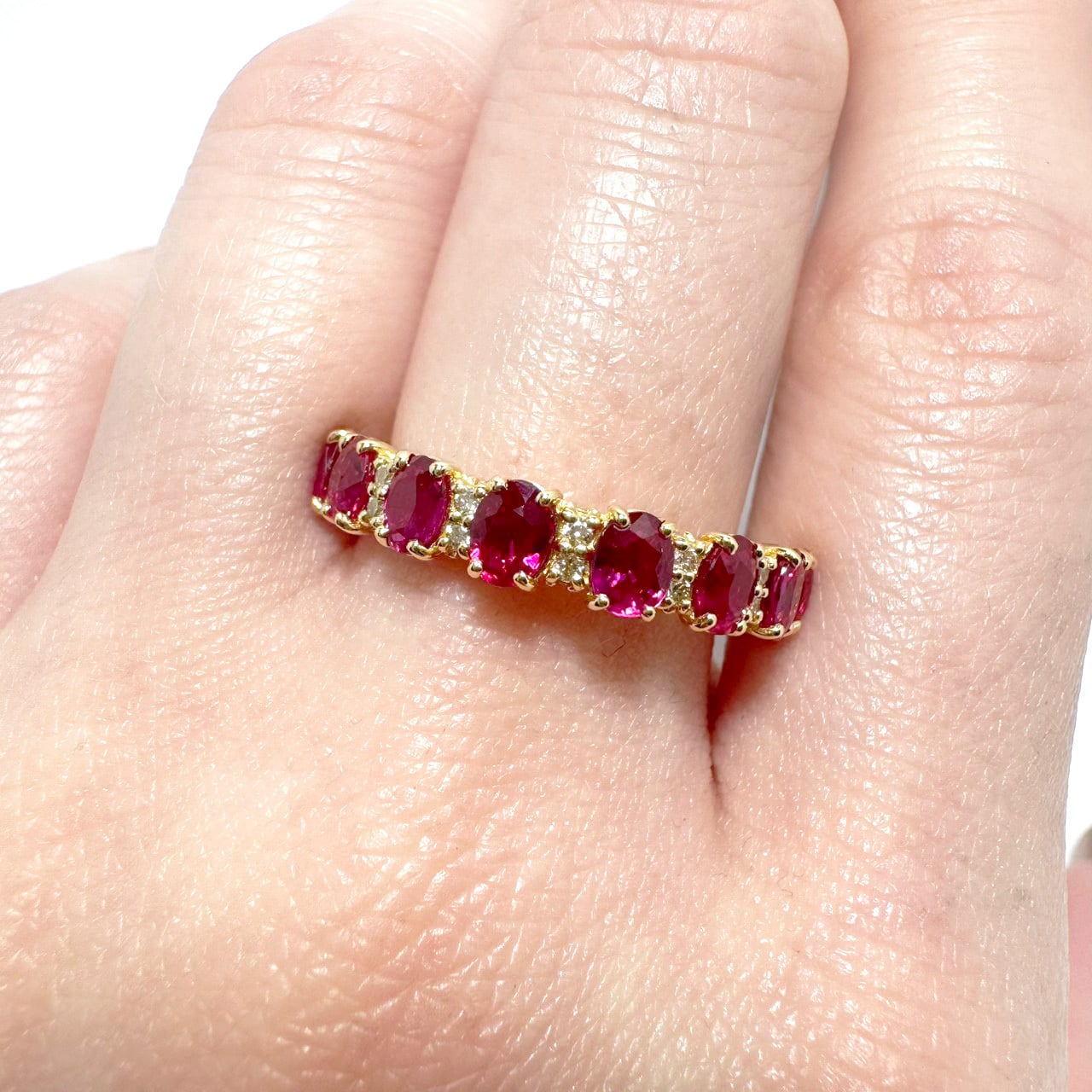 K18YG 1.50ct ルビー エタニティリング | カオキ | 日本最大級の品揃え