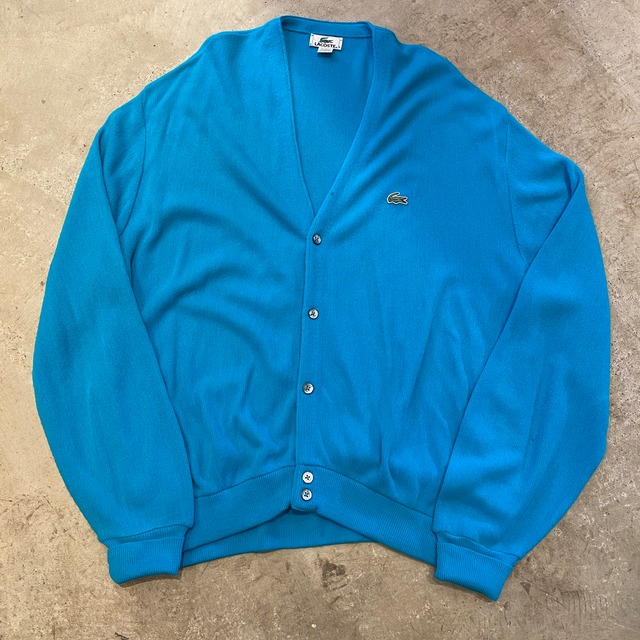 LACOSTE ACRYLIC CARDIGAN USA TURQUOISE