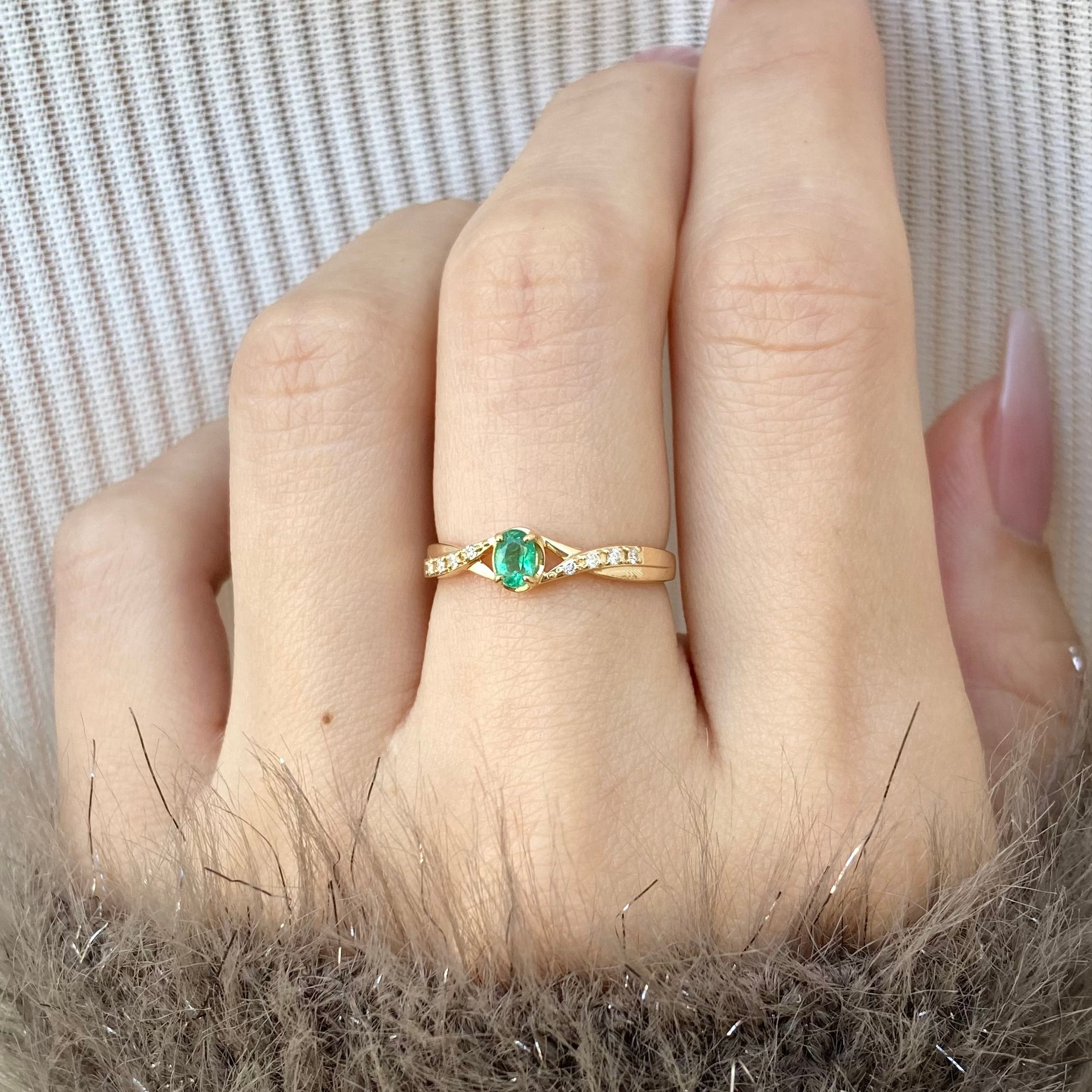 K18YG エメラルド リング＜Selection｜12〜1月＞ | ベルアージュカネダ