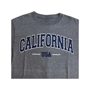 "CALFORNIA" print gray T-shirts