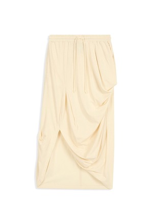 [OPEN YY] DRAPED COTTON SKIRT, LIGHT YELLOW 正規品 韓国ブランド 韓国通販 韓国代行 韓国ファッション オープン ワイワイ 日本 店舗