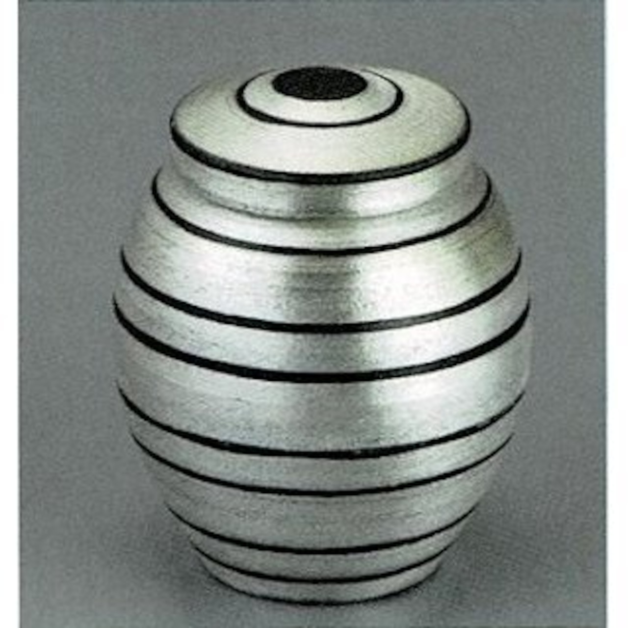 手元供養用ミニ骨壺 / 渦銀彩シルバー