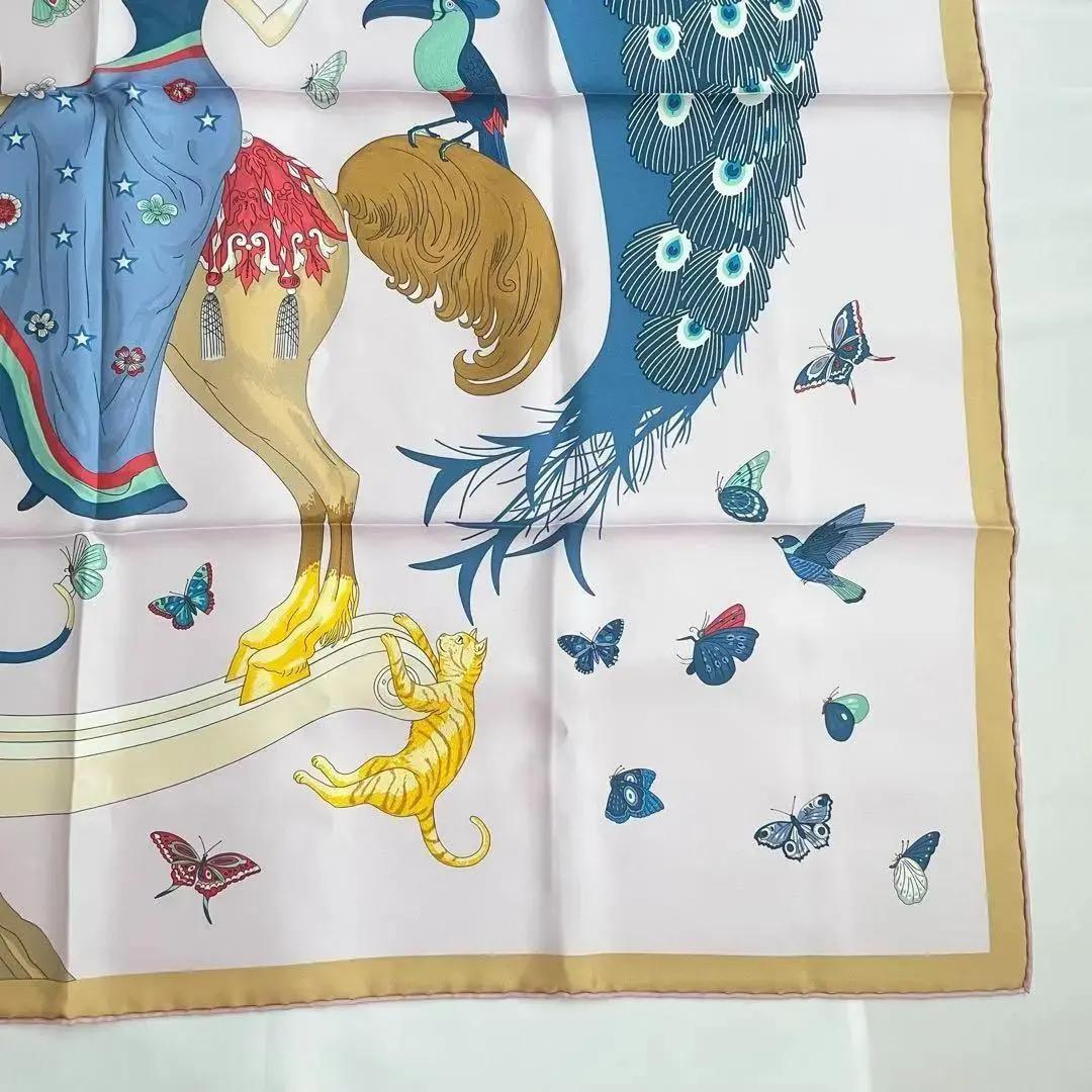 HERMES 大判スカーフ カレ90 STORY ピンク 2022SS | Swal vintage 