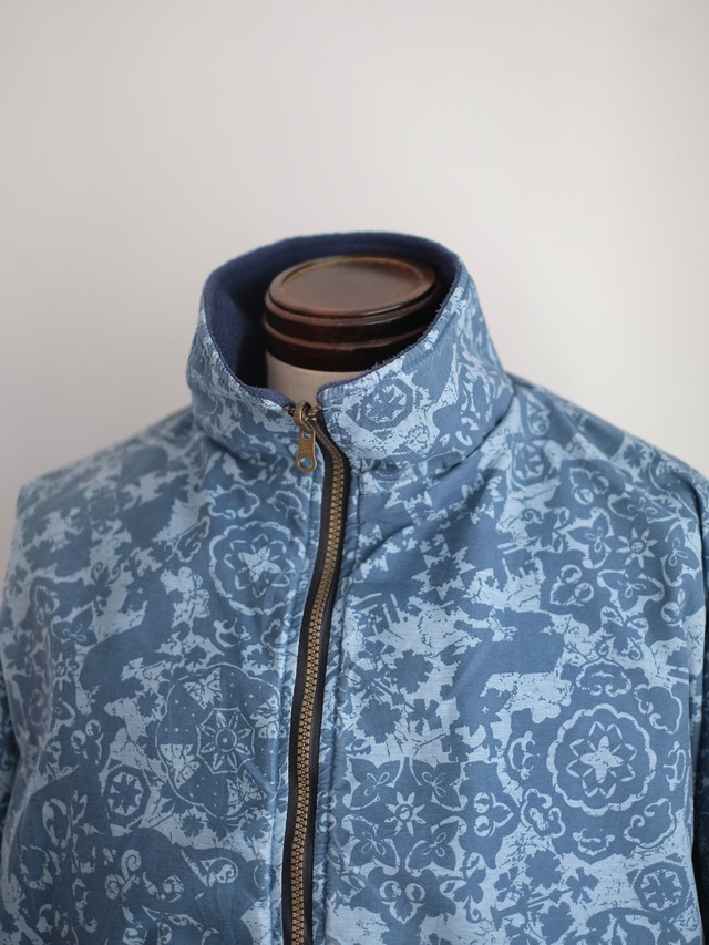 blue tone reversible zip jacket