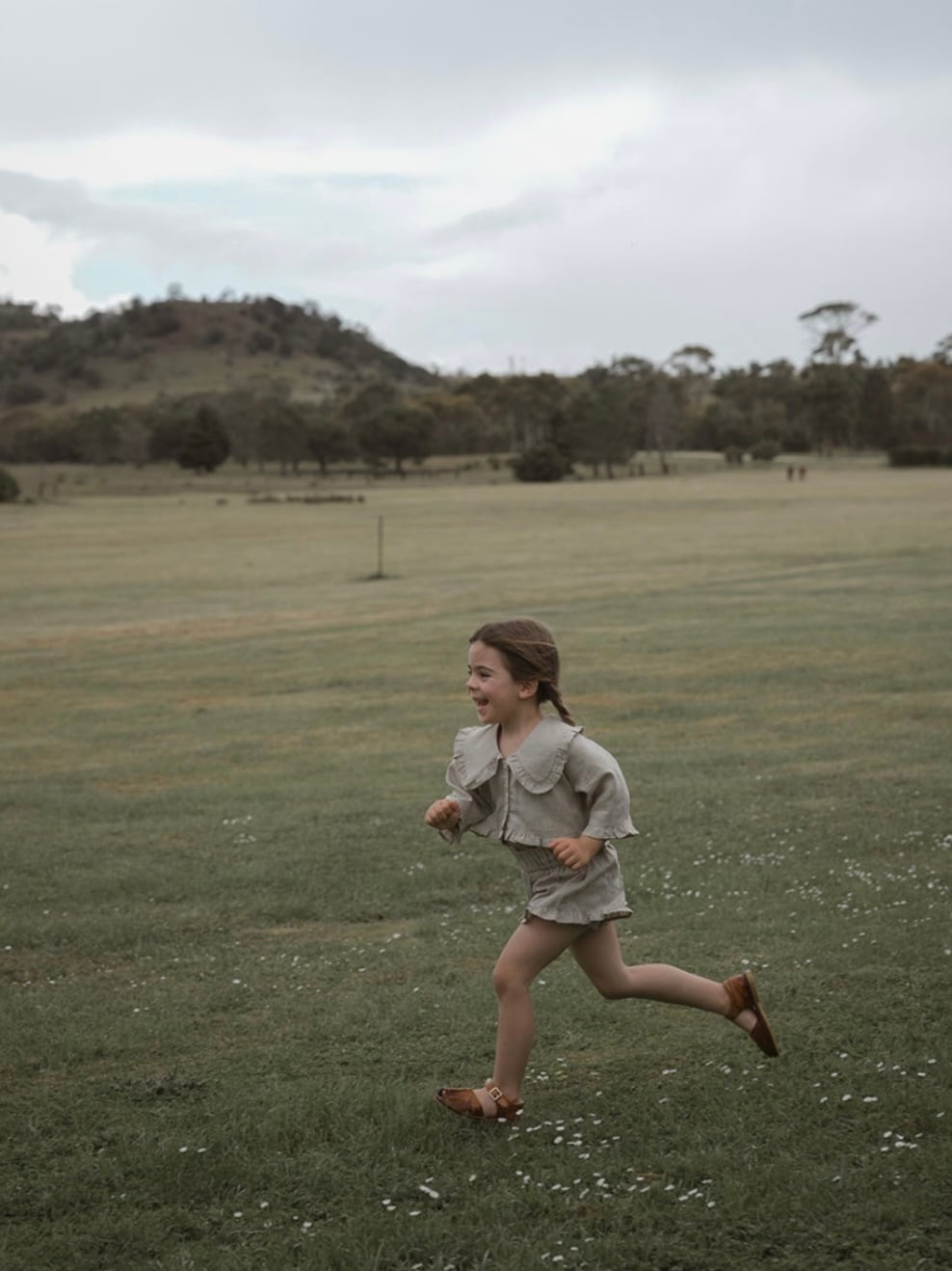 【即納/送料無料】son and daughter / 5-6y Carmen Linen Sets