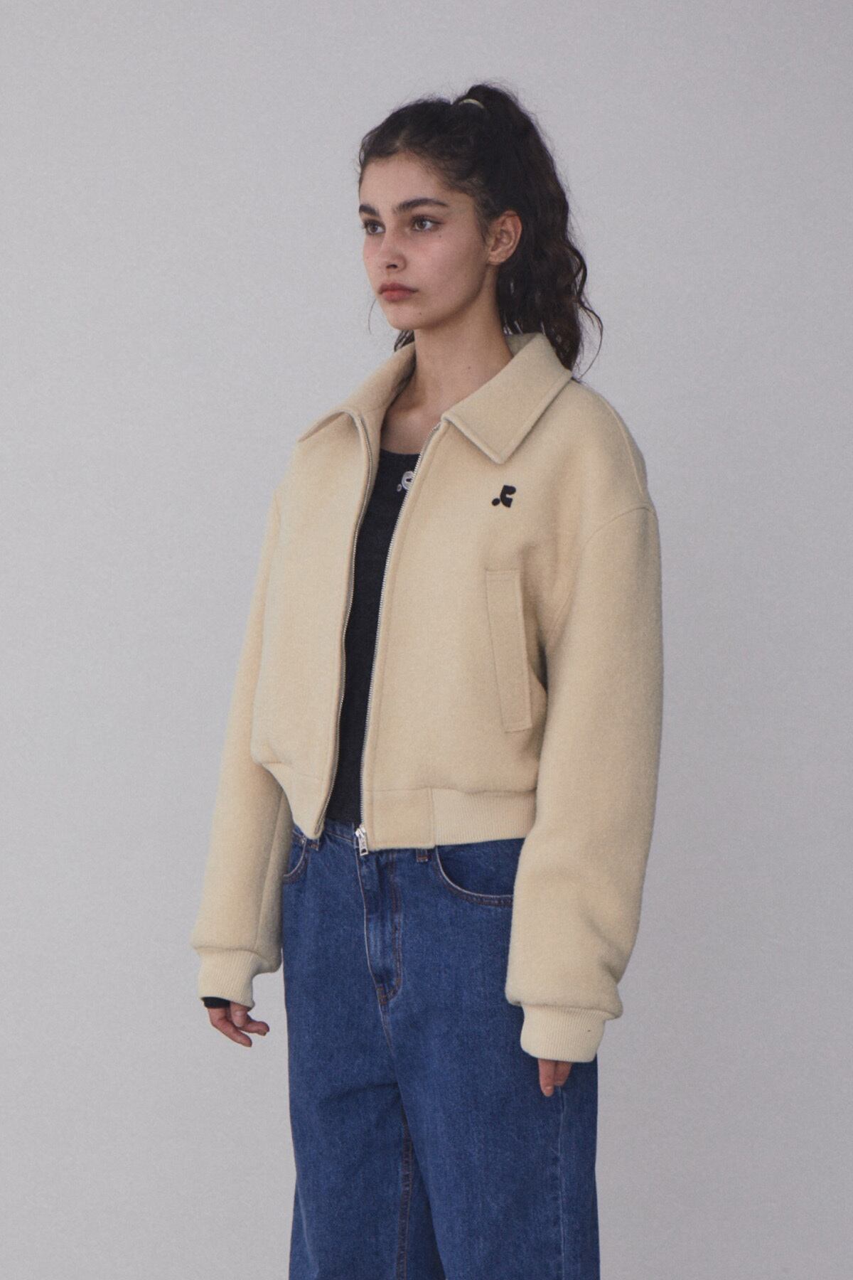 rest & recreation] RR COMMUNITY BOMBER JACKET - IVORY 正規韓国