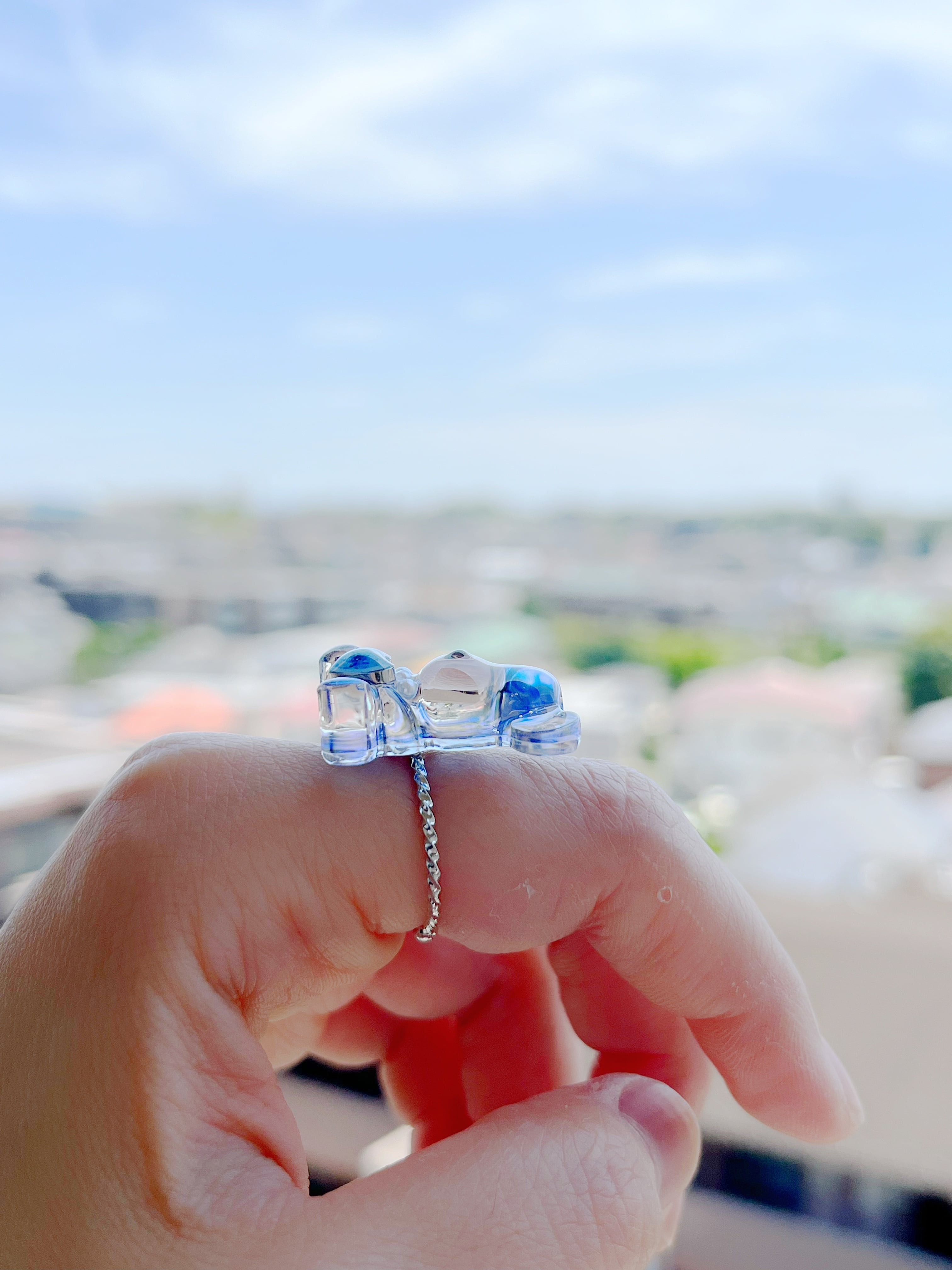 紫外線で色が変わる/愛を贈るくまリング/ひまわり | ayamusubi