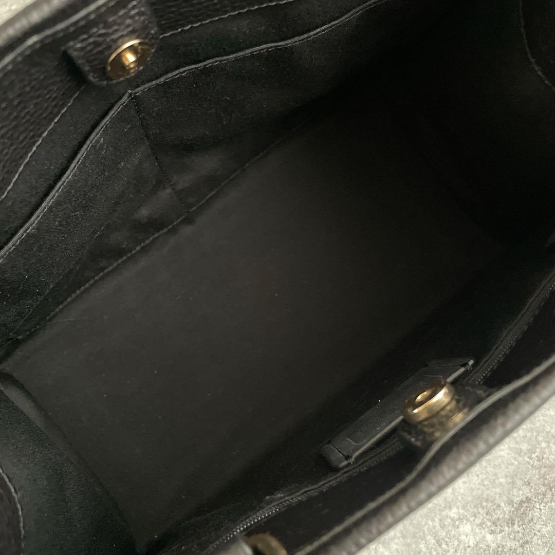 美品】 COACH 2way ショルダー デンプシー キャリーオール シボ 黒
