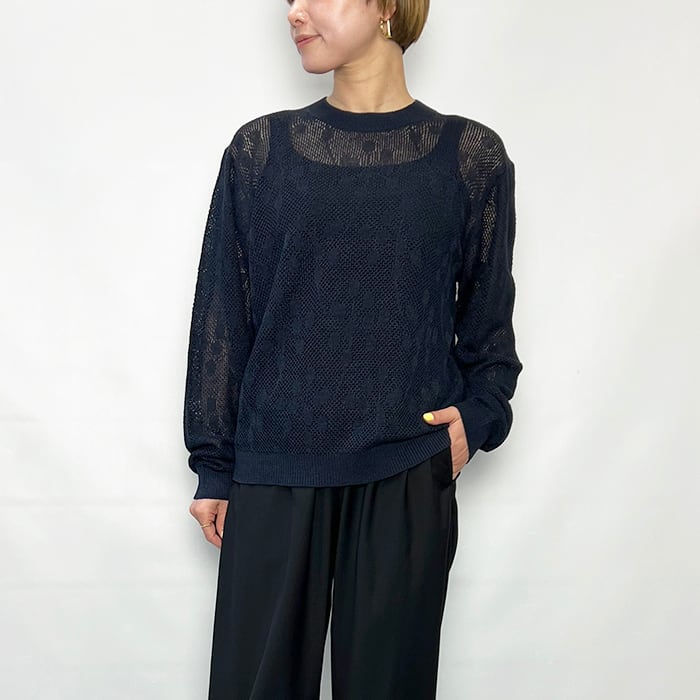 LOEFF ロエフ ピンポンツリースポンジ メッシュ プルオーバー