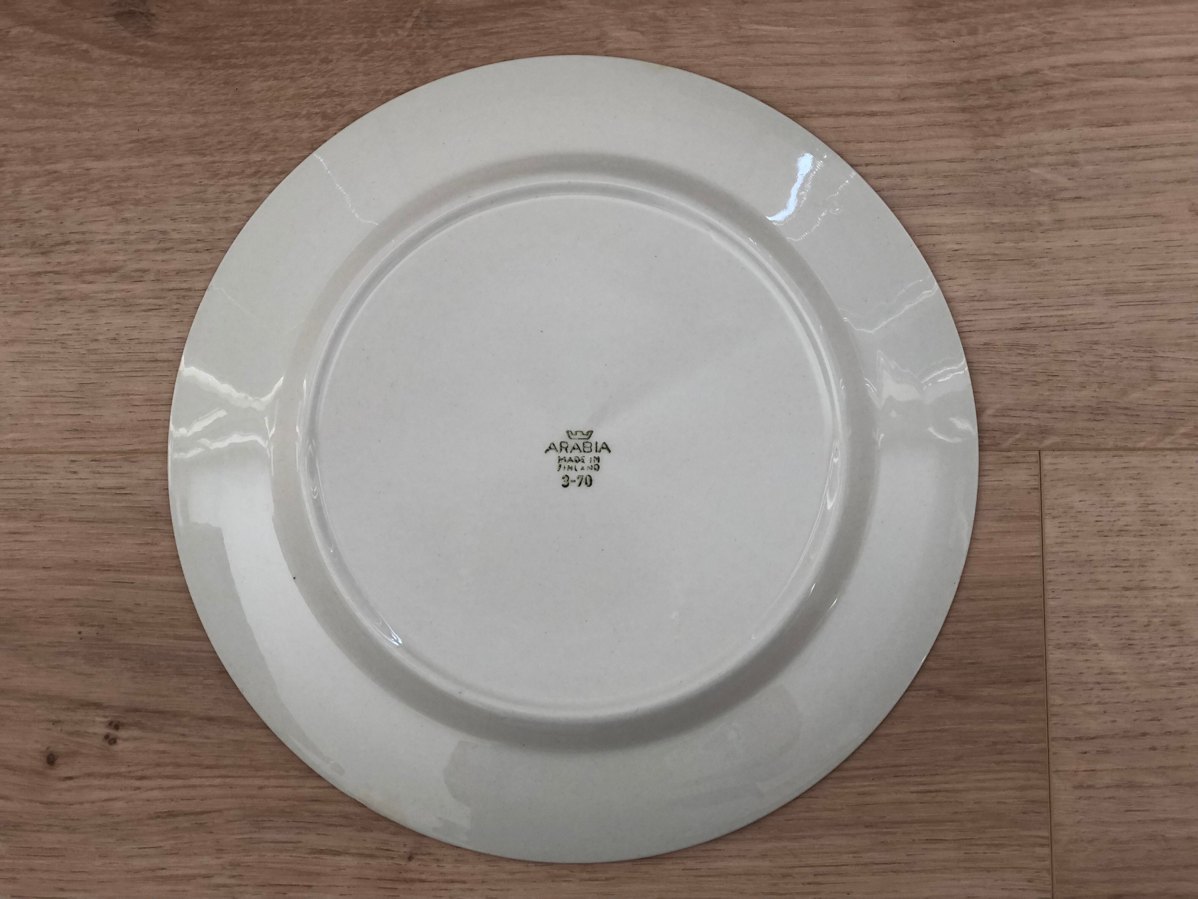 arabia VEERA 20cm plate | ヴェーラ プレート 花 ブルーグレー｜0369
