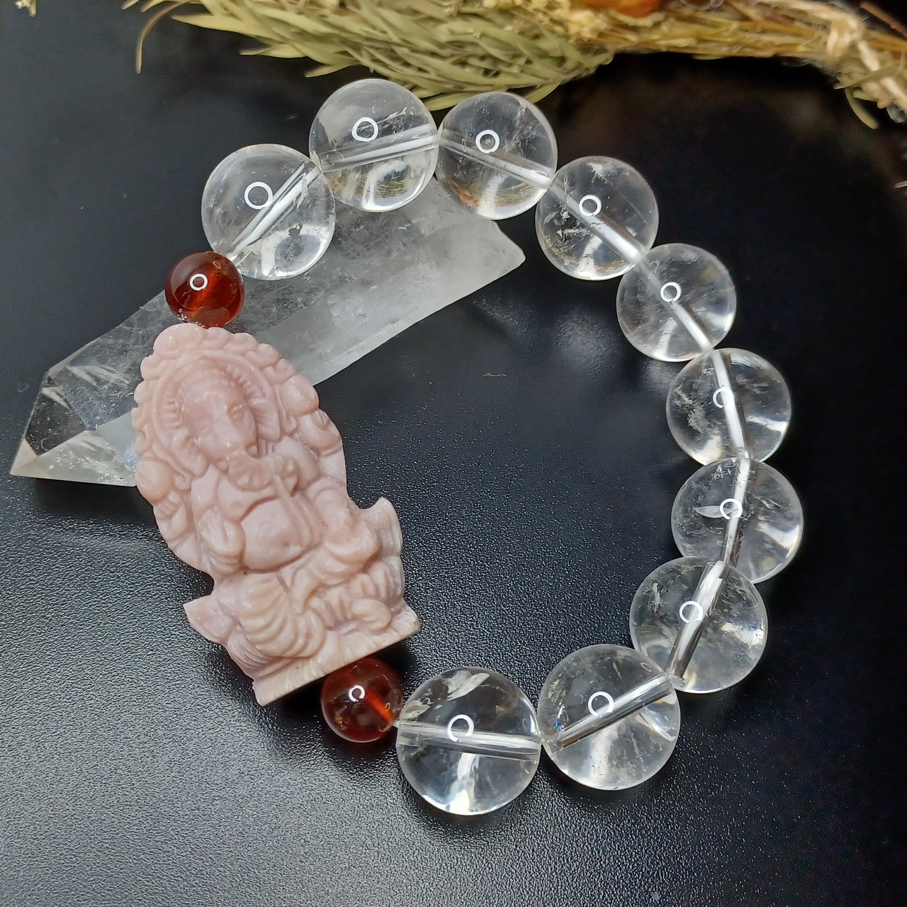 ピンクオパール ガネーシャ ブレスレット