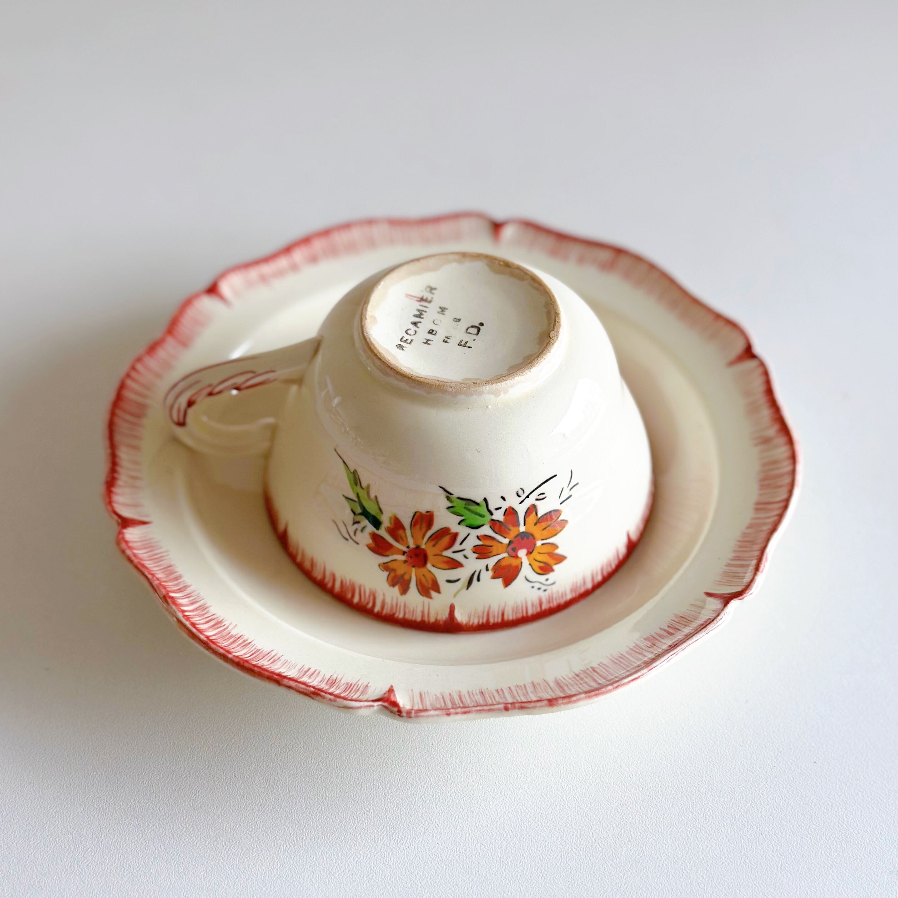 Creil et Montereau クレイユ・モントロー カップ&ソーサー A