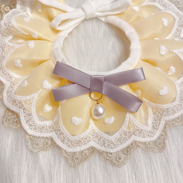 ブロッサムイエローエプロン 猫 すたい リボン