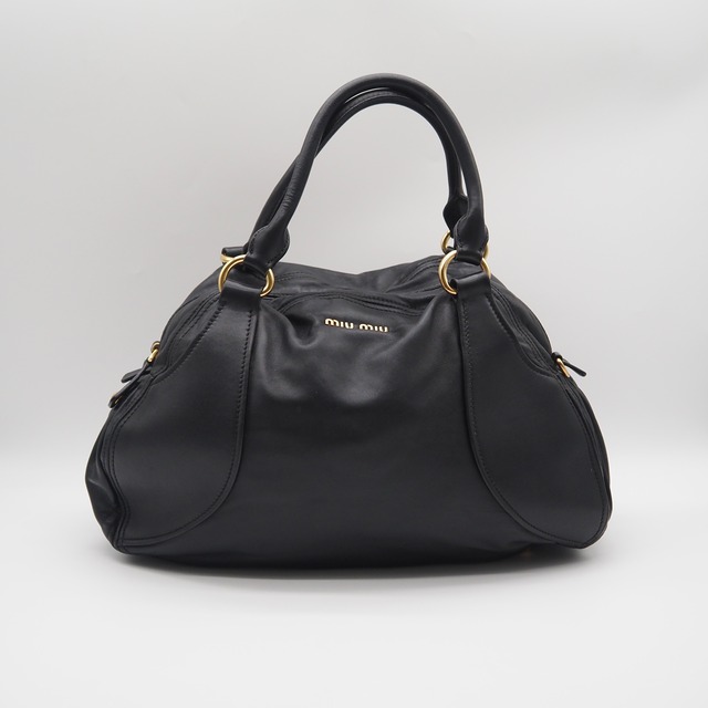 MIUMIU レザー ハンド バッグ ミュウミュウ 付属品付き