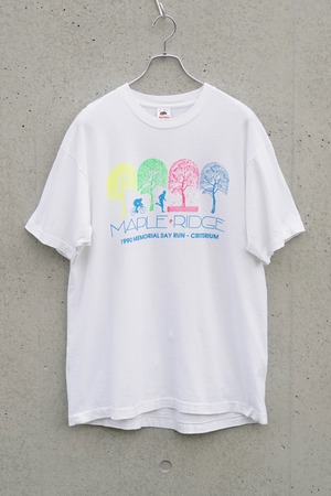 90s Vintage “MAPLE RIDGE” Run & Criterium サイクリング イベントTシャツ / Fruit of the Loom / XL