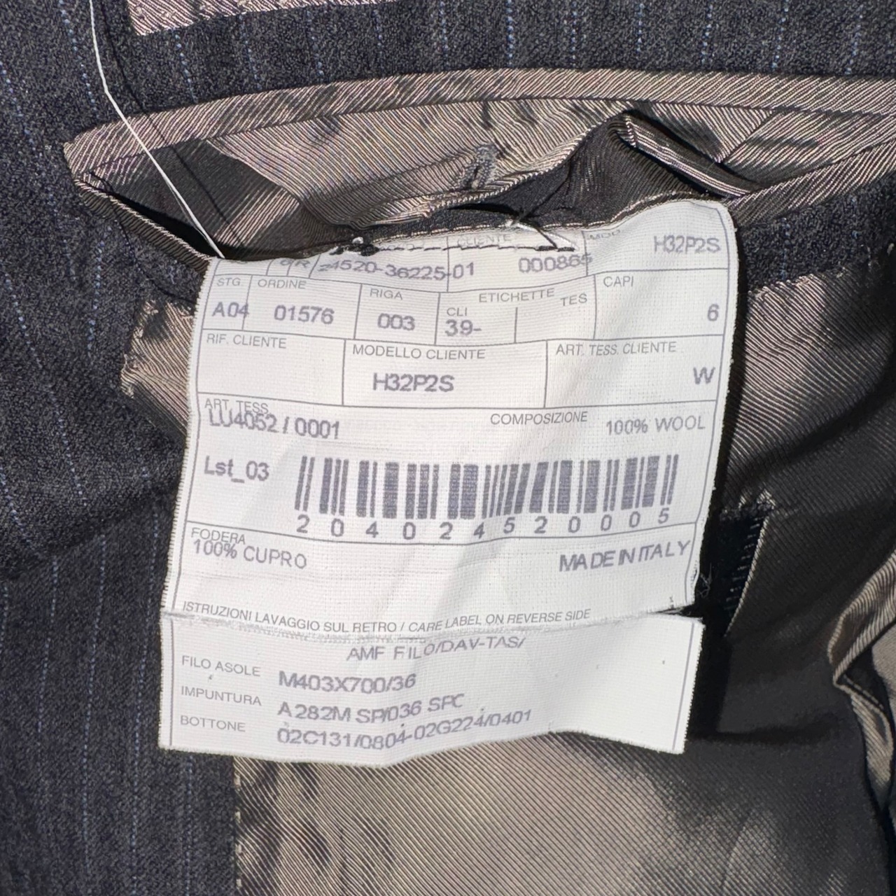 BOGLIOLI stripe wool set-up