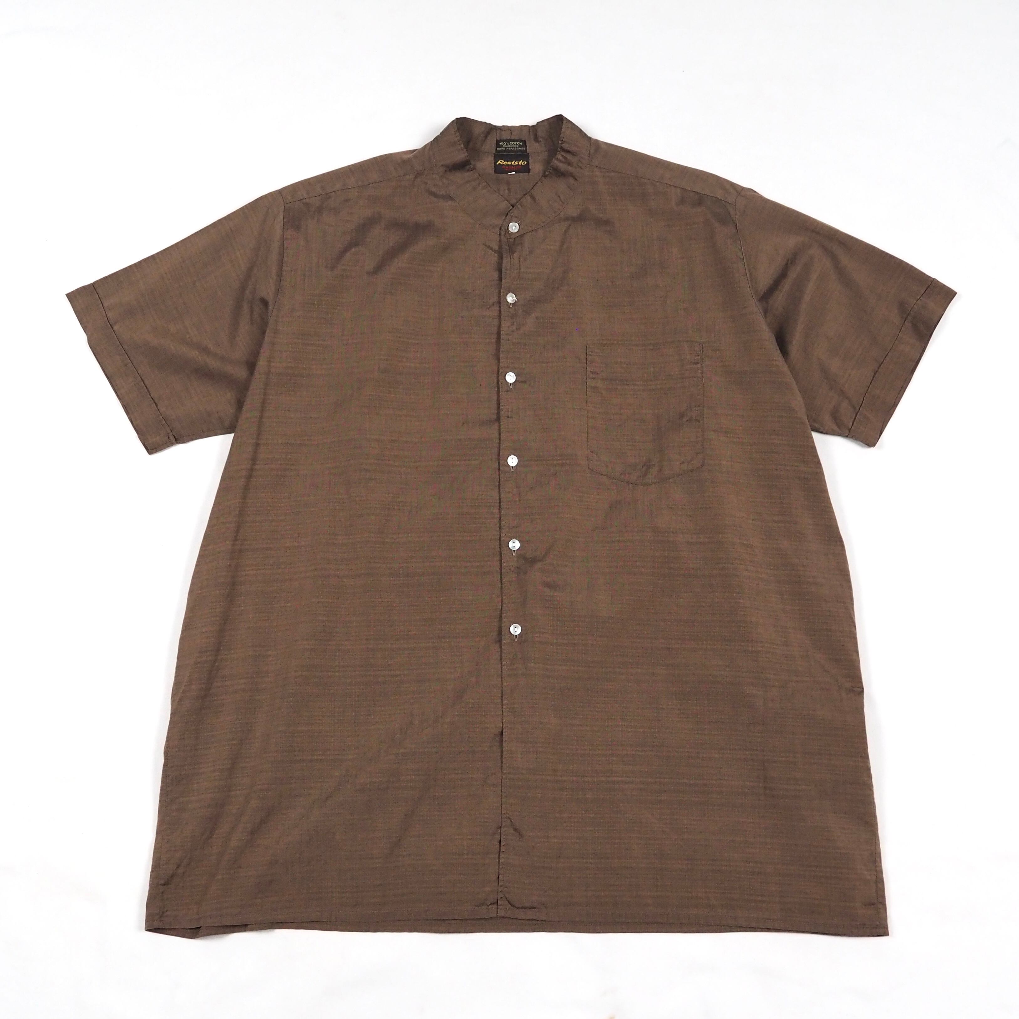 70s Germany band collar S/S shirt 46