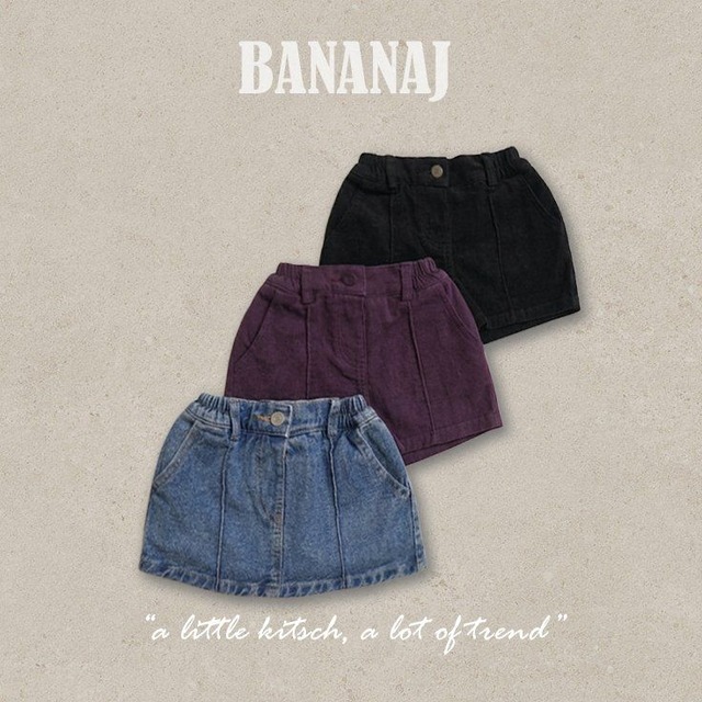 【取寄】bananaj｜fela skirt｜フェラスカート｜XS-JS｜kids&jr｜26 autumn