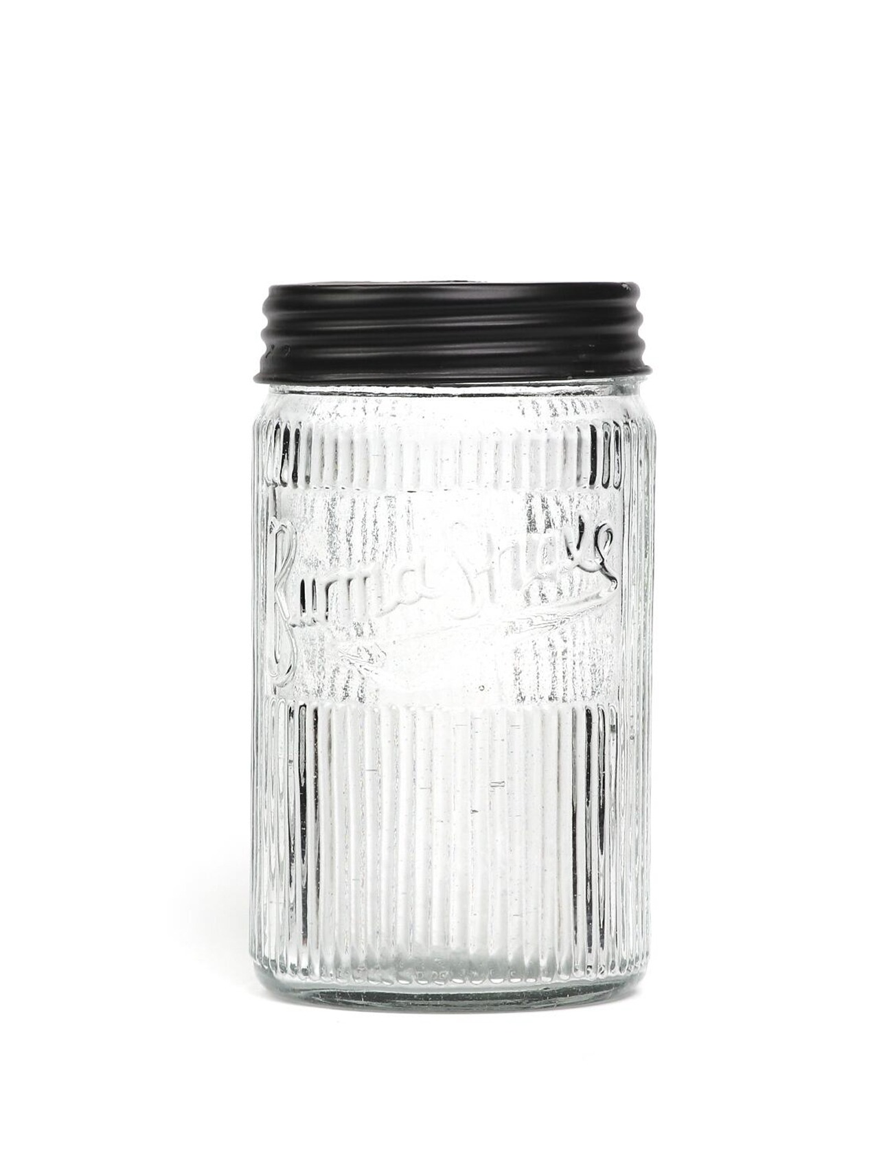Shaving Cream Ribbed Glass Jar