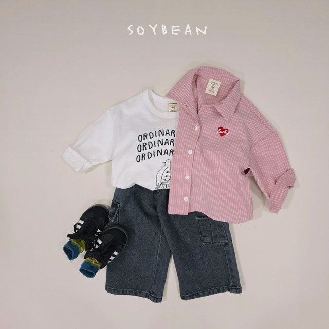 《送料無料》予約:ハートボクシーシャツ【soybean】※ジュニアサイズ
