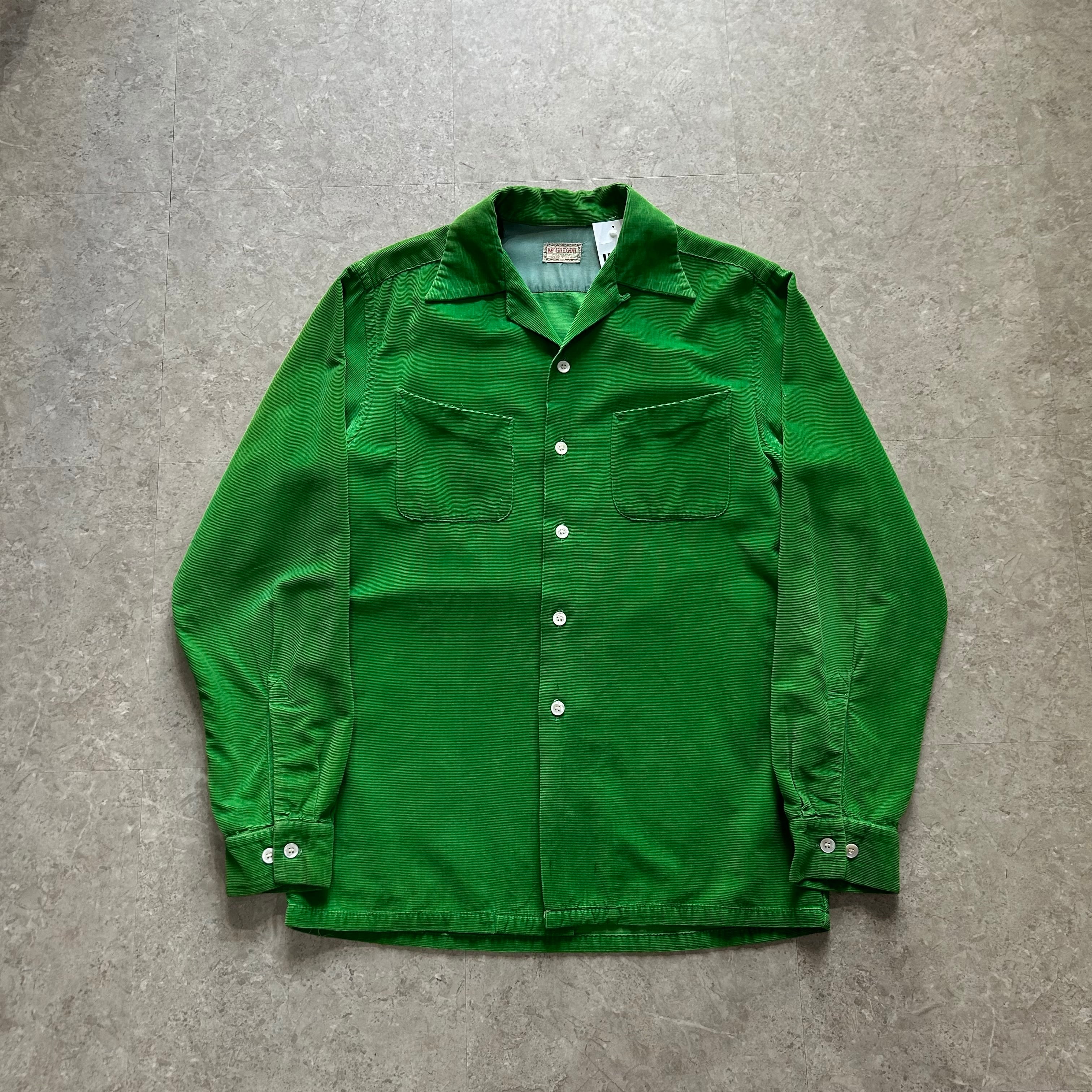 50s McGREGOR "横畝" corduroy open collar shirt【仙台店】