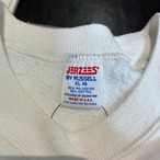 80s USA製 JERZEES サーフィンラガーマン ラグランスウェット 白
