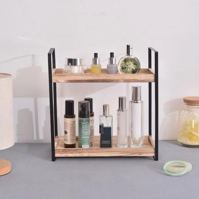 【木製 家具 収納】無垢材 収納ラック バスルーム スキンケア コスメ キッチン 調味料 ディスプレイ 観葉植物 多肉植物 マスコット 見せる収納 推し活 シンプル デスクトップ