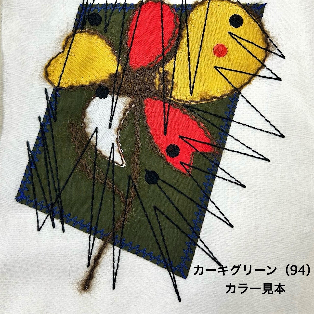 【各ラスト1点】オーガニック綿×毛ローンコンパクト刺繍ブラウス【244-1107】