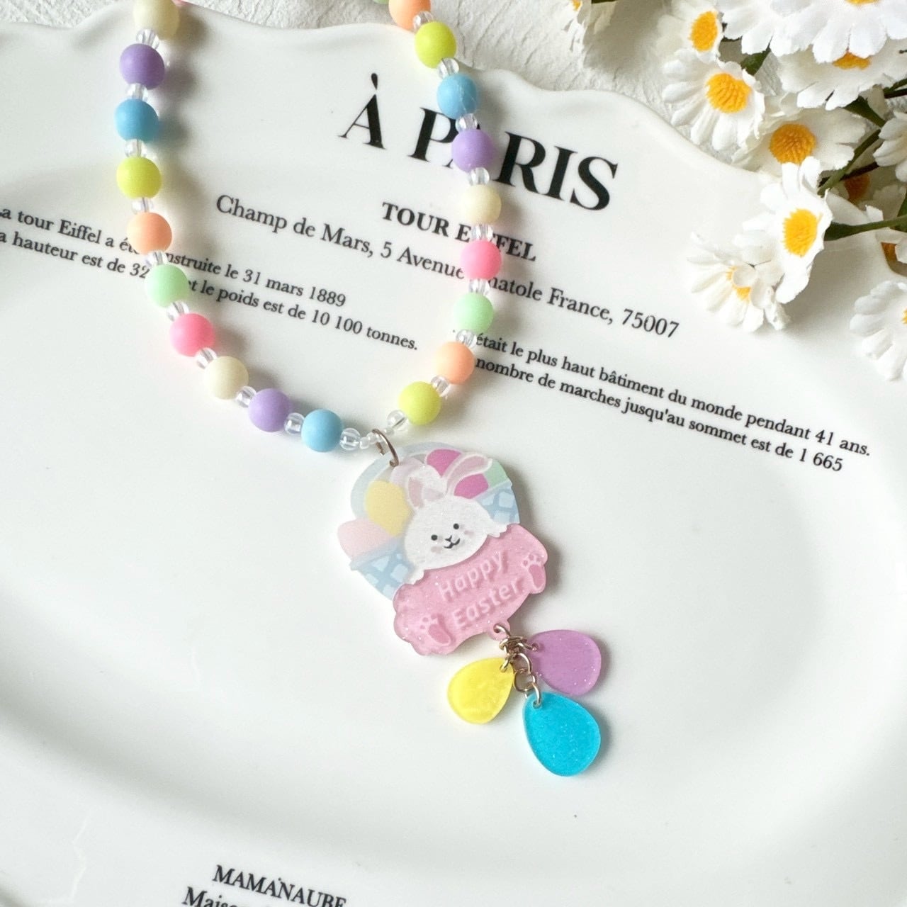 パステルイースターネックレス
