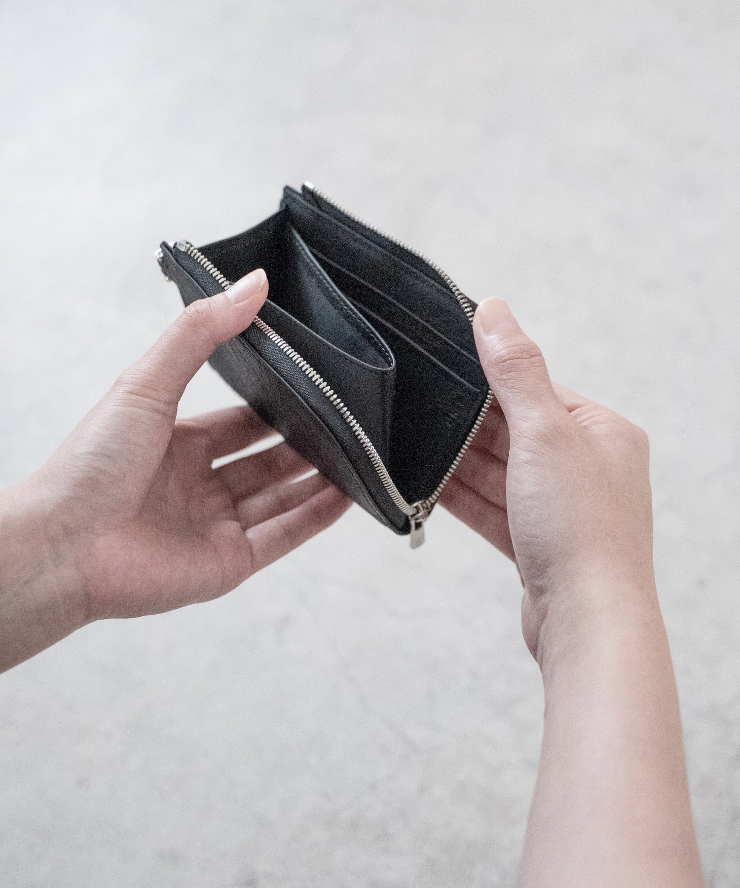 Dyneema Leather COMPACT ZIP WALLET/3038#1/超軽量ダイニーマレザー