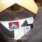 90s BEN DAVIS ハーフジップシャツ チャコール USA製