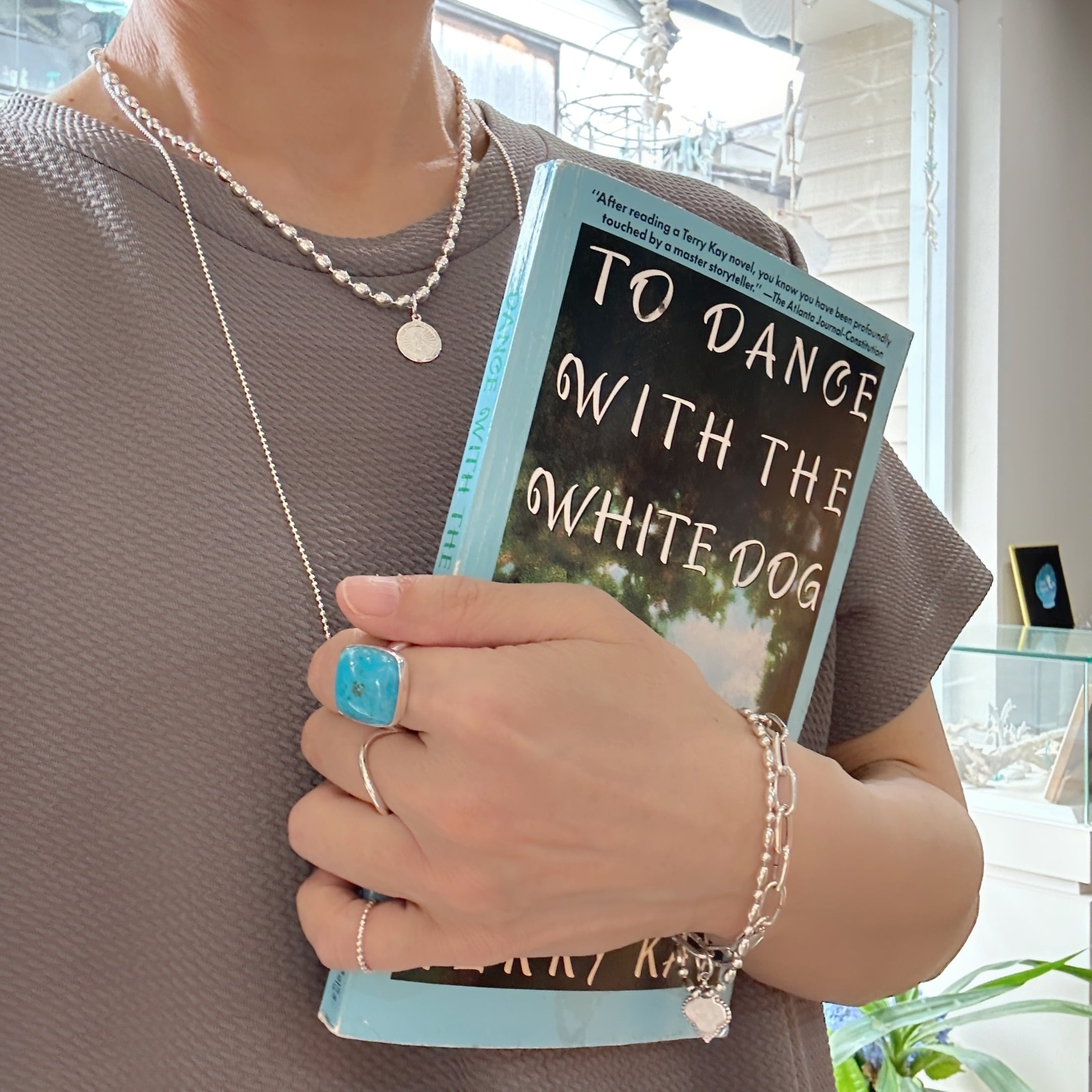 一点物 ターコイズ トライアングル / スクエア フリーサイズ リング