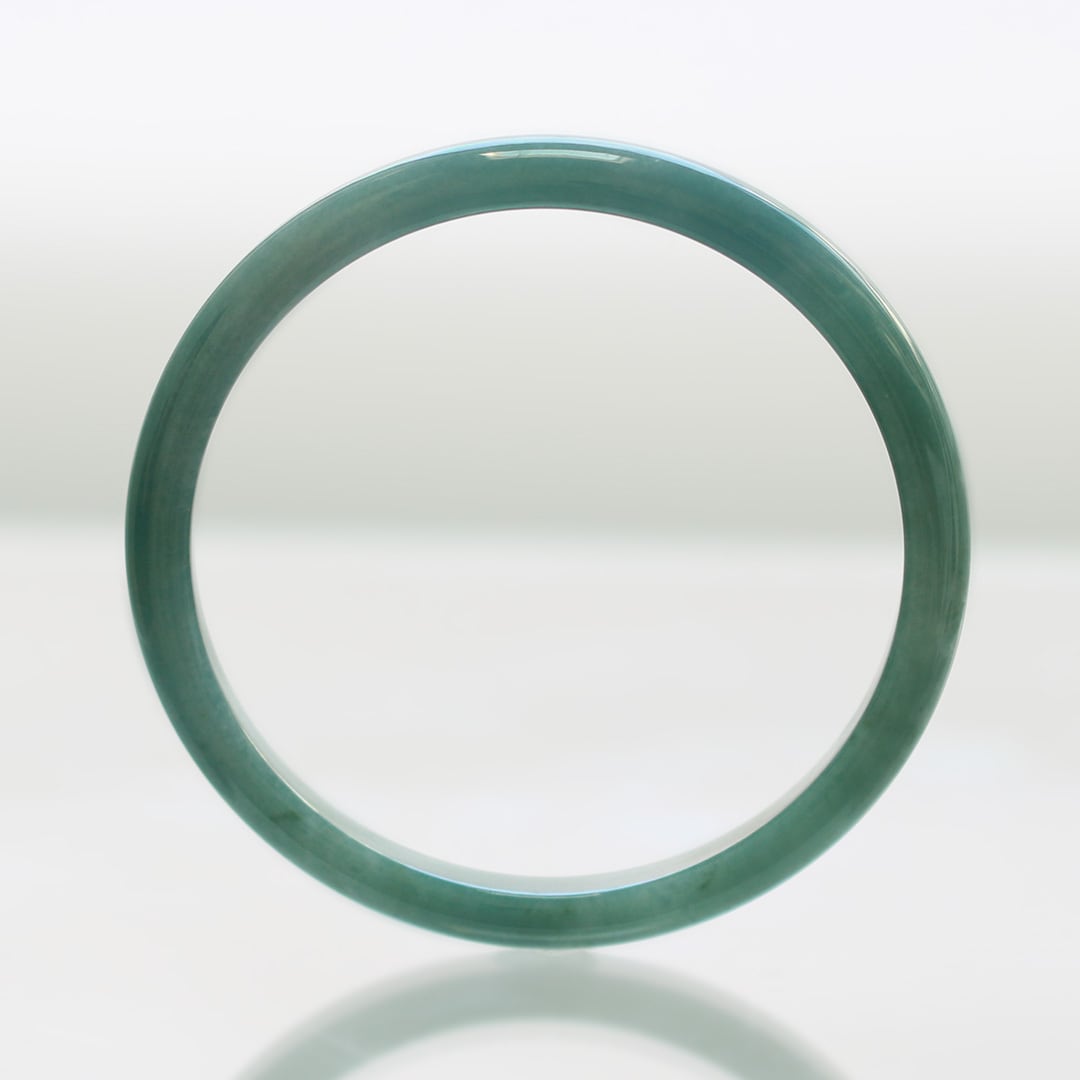内径 約54.5mm】 Guatemala 翡翠バングル A貨翡翠 jd_bg1121 | 【MeiNu