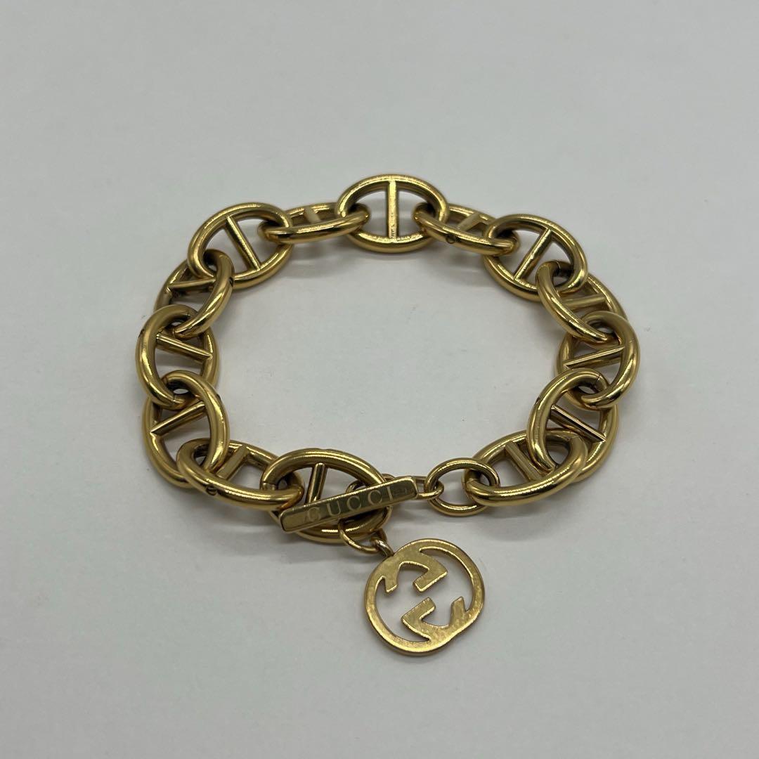 グッチ GUCCI アンカーチェーンブレスレット トムフォード期 ゴールドカラー