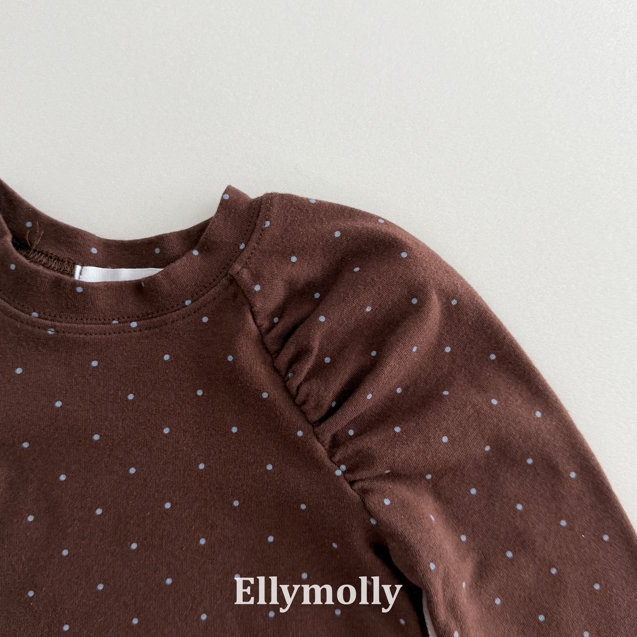 韓国子供服 / 26Autumn / ELLY MOLLY / ジゼルドットシャーリングＴシャツ / 秋服 *5~15*